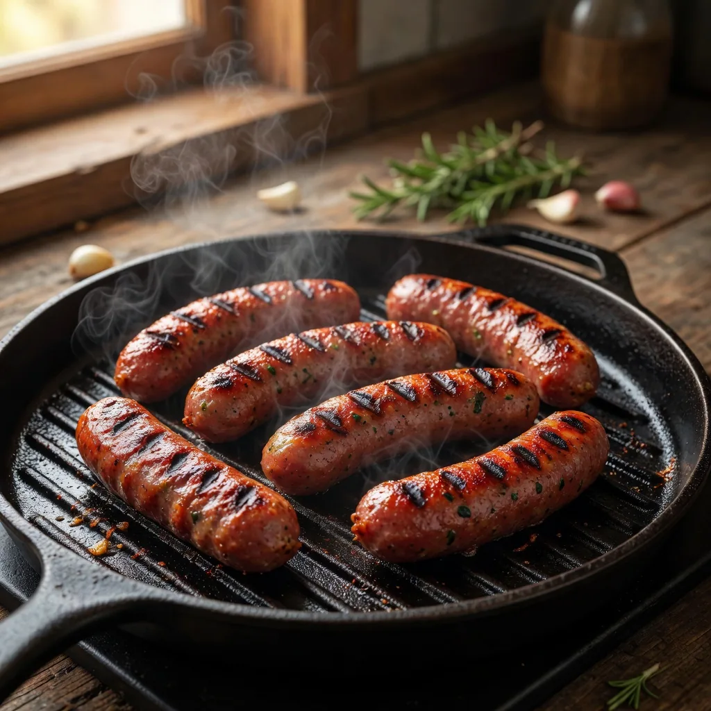 Hybrid meat sausage emulsified with soy protein isolate